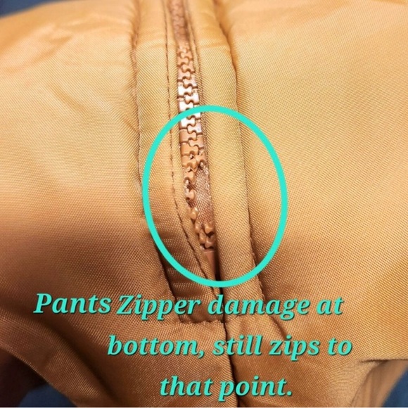 Subello Vintage 70s Ski Set Women 8 Orange Yellow Jacket Snow Bib Flare Pants M - Picture 4 of 16